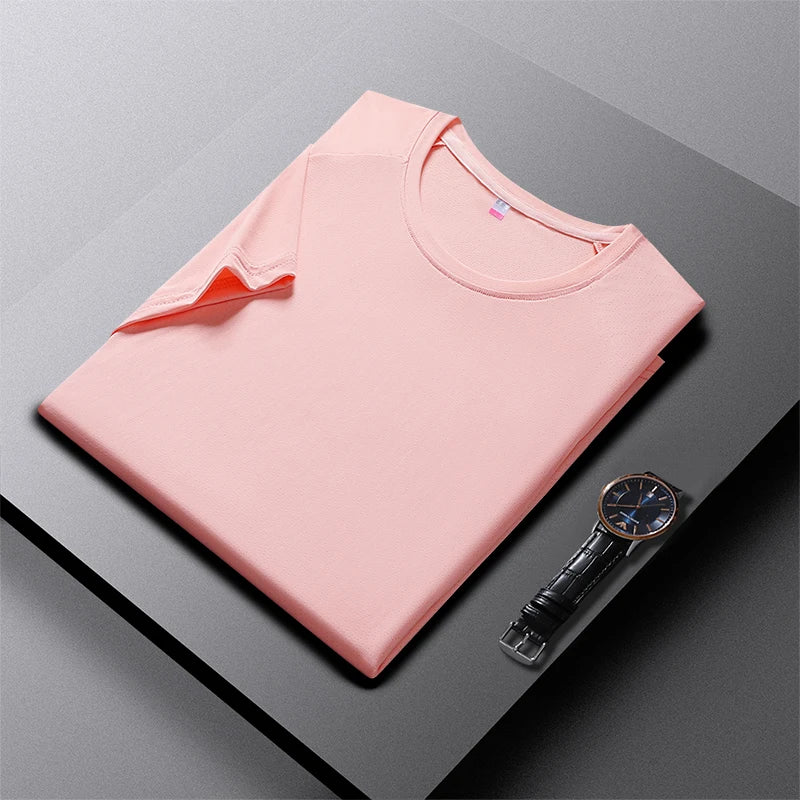 New High Quality Couple Ice Silk Short Sleeve Sports T-shirt Summer Sweat-absorbing Quick Drying Breathable Women's Top