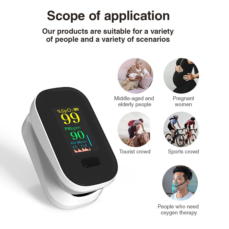 Yongrow Medical Finger Pulse Oximeter Blood Oxygen Saturation Meter Heart Rate OLED Oximetro De Dedo Monitor Health Care
