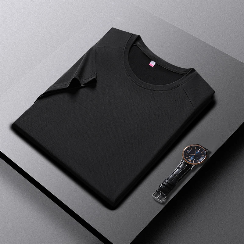 New High Quality Couple Ice Silk Short Sleeve Sports T-shirt Summer Sweat-absorbing Quick Drying Breathable Women's Top