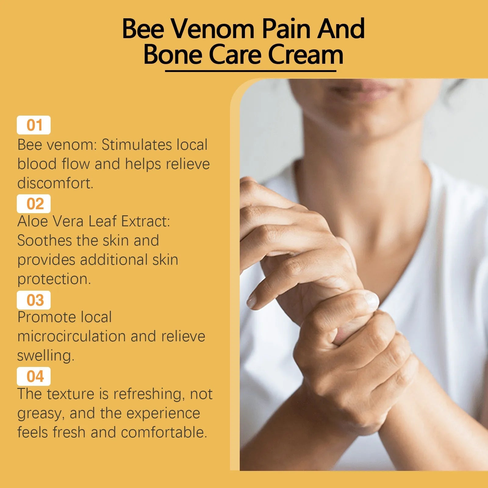 Bee Pain Paste, Bee Paste Joint Paste, Bee Ointment, Bee Paste Against Pain, Paste Soothing Paste Bee Care Gel