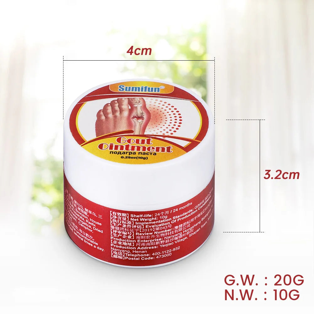 10g Bunion Cream Gout Care Ointment Relief of Toe Knee Joint Pain Relaxation Treatment Foot Massage Cream