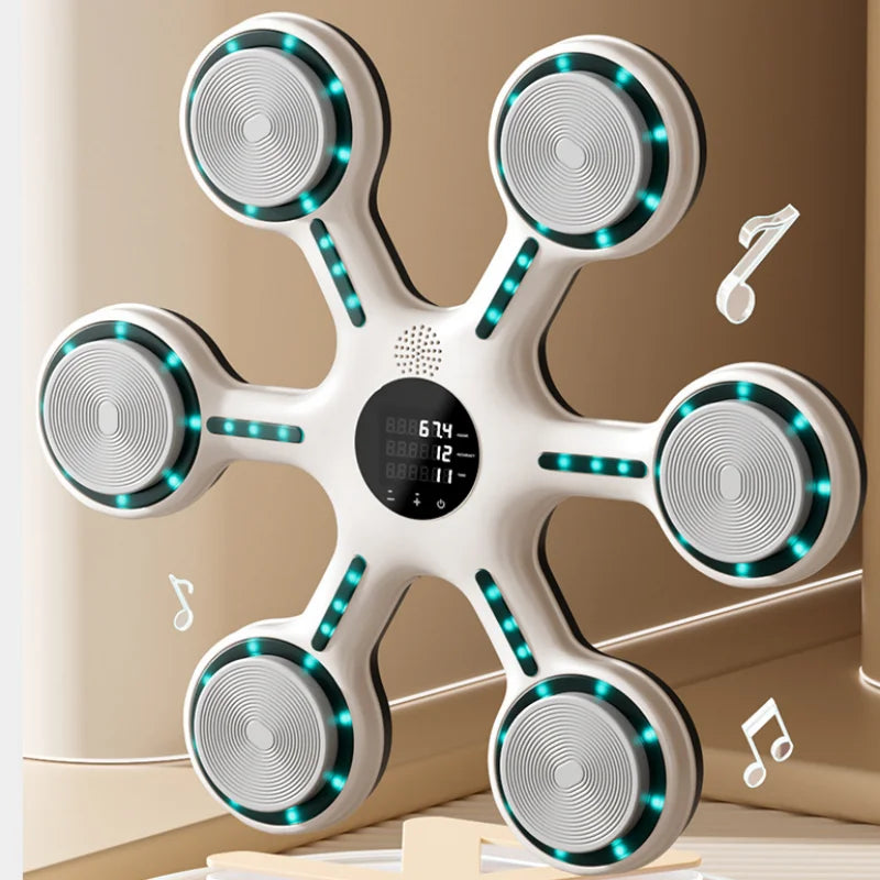 Music Boxing Target Intelligent Bluetooth Boxing Reaction Trainer Home Fitness Equipment Adults and Children Strike Wall Targets