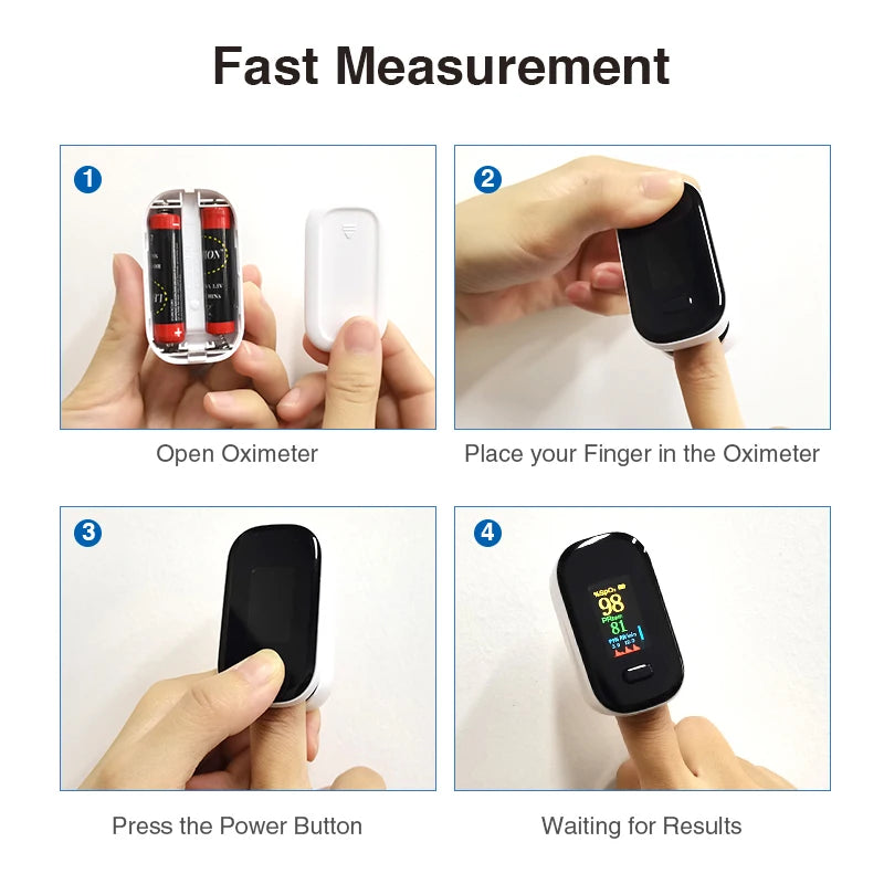 Yongrow Medical Finger Pulse Oximeter Blood Oxygen Saturation Meter Heart Rate OLED Oximetro De Dedo Monitor Health Care