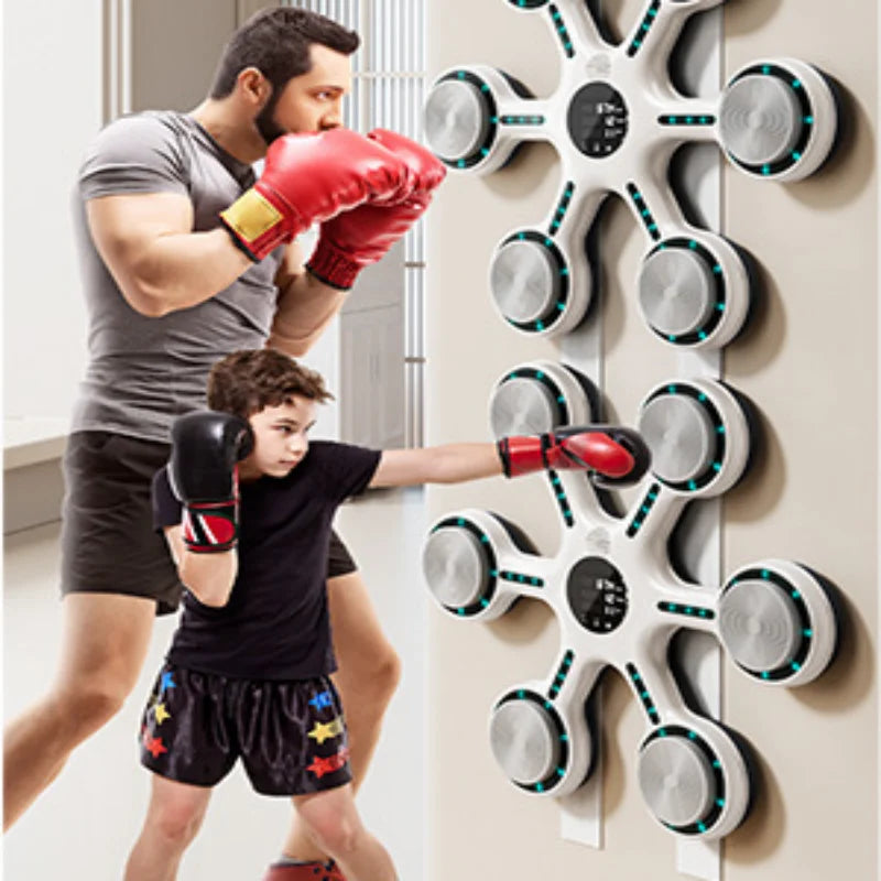 Music Boxing Target Intelligent Bluetooth Boxing Reaction Trainer Home Fitness Equipment Adults and Children Strike Wall Targets