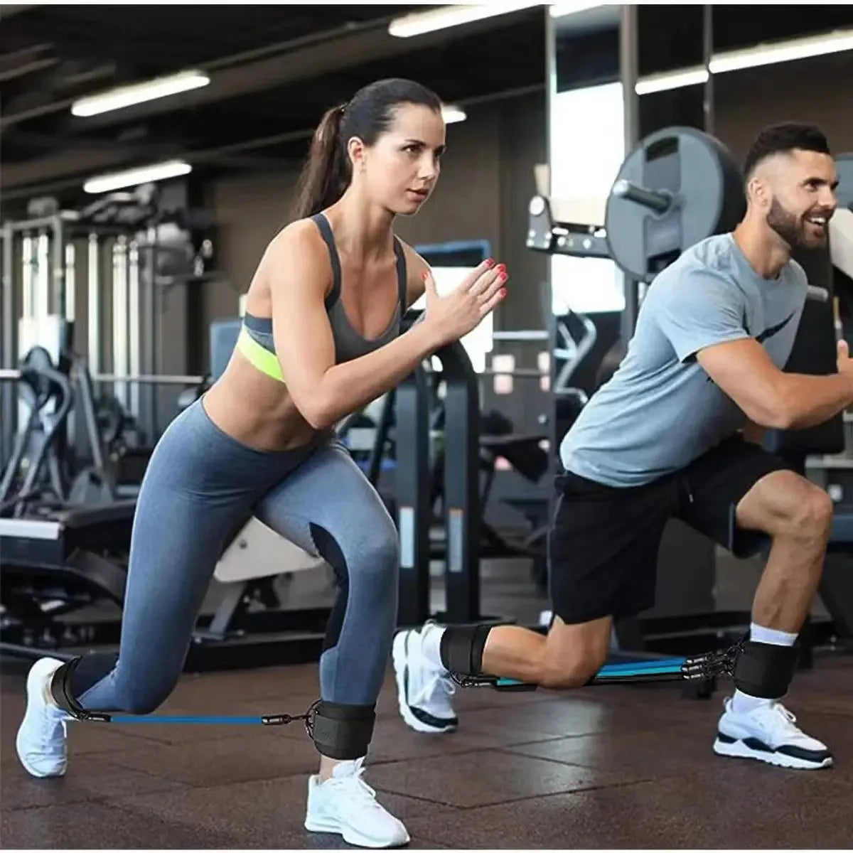 Workout Pilates Resistance Band Ankle Straps Exercise Elastic Band Butt Legs Training Sport Strength Yoga Fitness Gym Equipment