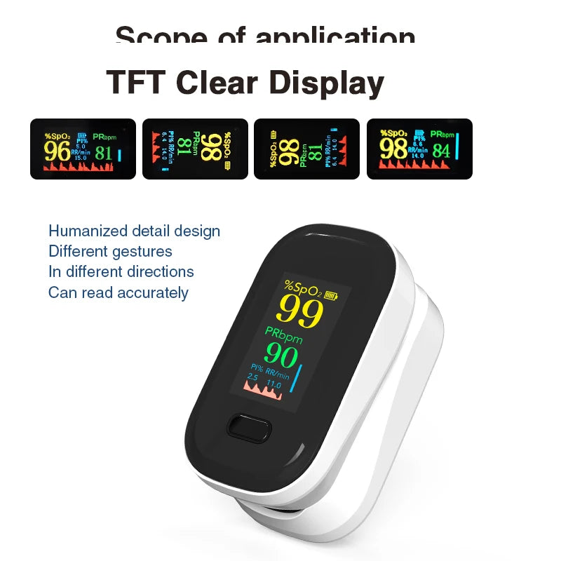 Yongrow Medical Finger Pulse Oximeter Blood Oxygen Saturation Meter Heart Rate OLED Oximetro De Dedo Monitor Health Care