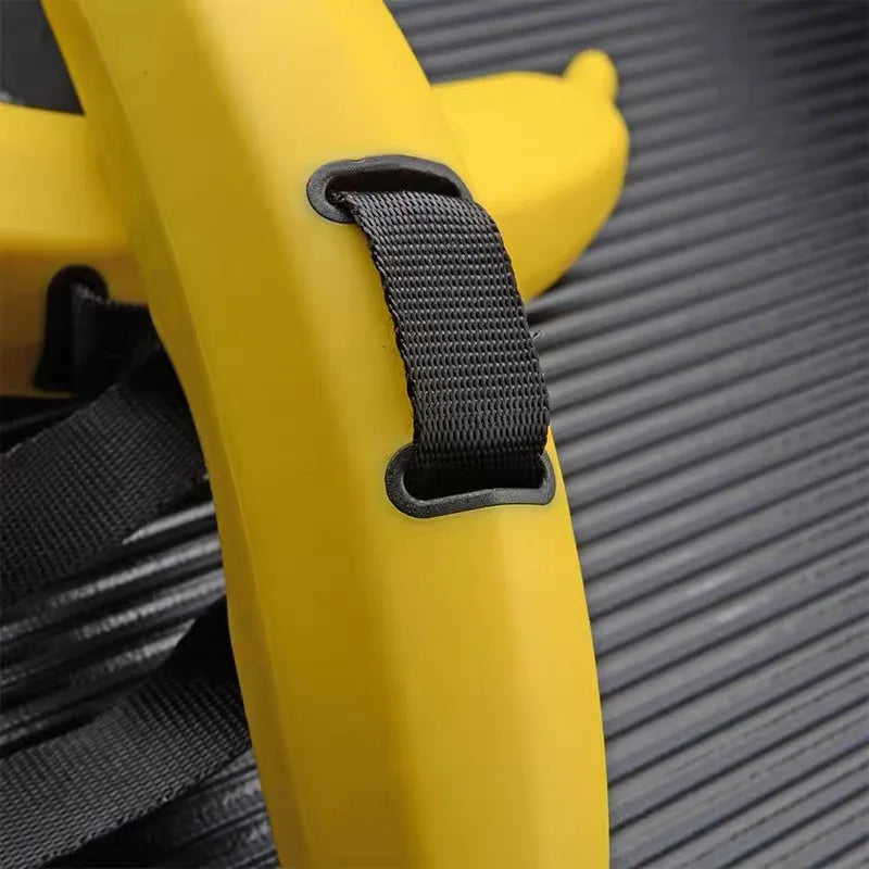 Ox Horn Gym Resistance Handles Banana Anti-slip Grip Strong Nylon Webbing Fitness Grip Puller Strength Training Accessories