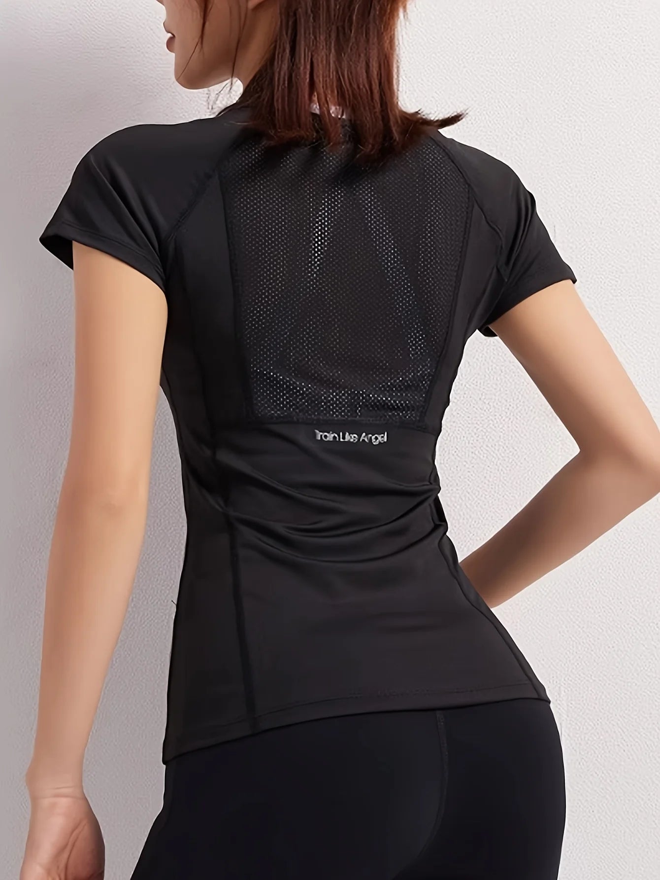Quick-drying women's short-sleeved tight net red sports T-shirt running sexy fitness wear top summer yoga wear half sleeve